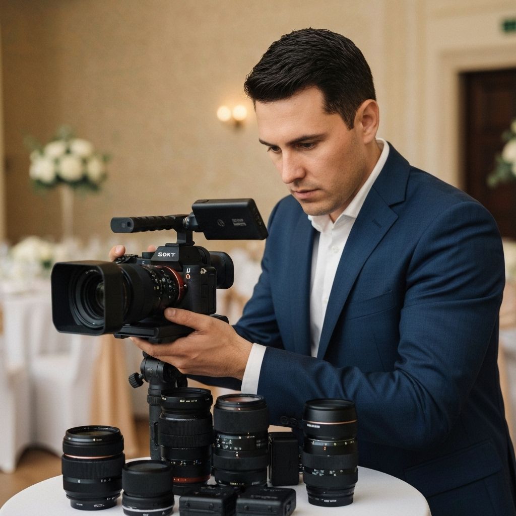 Franz Dalton filming a wedding